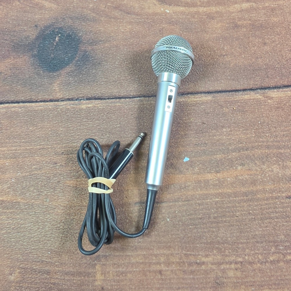 Realistic Highball 2 Microphone Silver Good Dual Impedance 33-985A Handheld Mic
